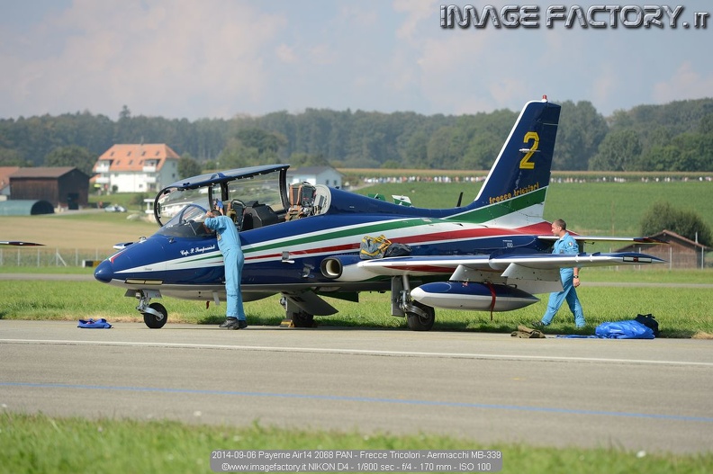 2014-09-06 Payerne Air14 2068 PAN - Frecce Tricolori - Aermacchi MB-339.jpg